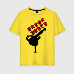 Женская футболка хлопок Oversize Break dance
