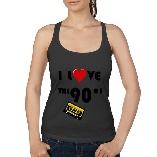 Женская майка борцовка i love 90\'s Фото 01 Женская майка борцовка i love 90\'s Фото 01