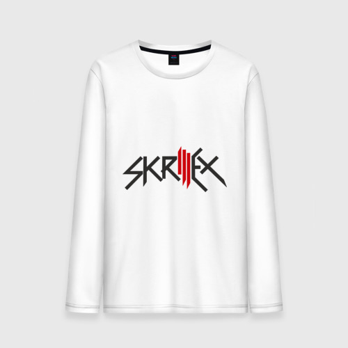 Мужской лонгслив хлопок Skrillex, цвет белый