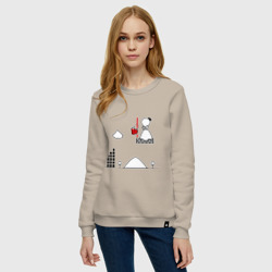 Женский свитшот хлопок Как он нашел ключик к моему сердцу - pixel love - фото 2