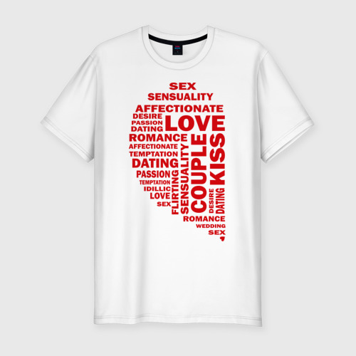 Мужская футболка хлопок Slim Love words (мужская)