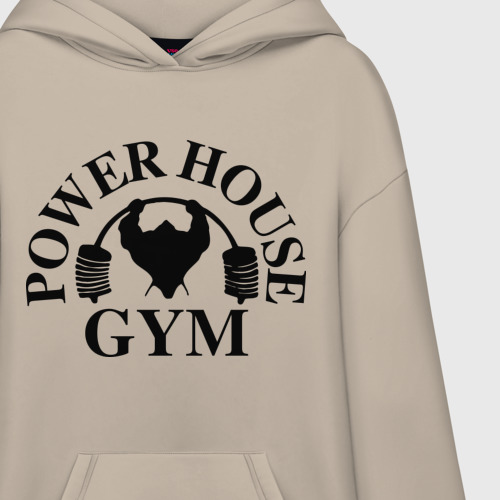 Худи SuperOversize хлопок Power House Gym, цвет миндальный - фото 3