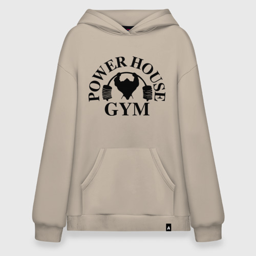 Худи SuperOversize хлопок Power House Gym, цвет миндальный