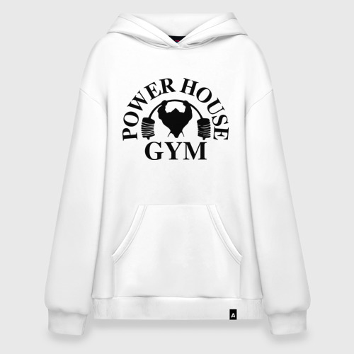 Худи SuperOversize хлопок Power House Gym, цвет белый