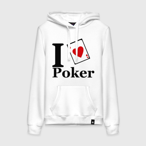 Женская толстовка хлопок poker love, цвет белый