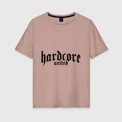 Женская футболка хлопок Oversize Hardcor united