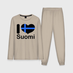 Мужская пижама с лонгсливом хлопок Love Suomi