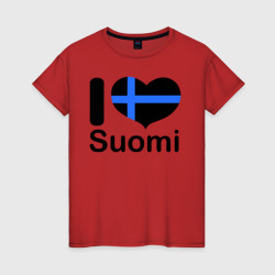 Женская футболка хлопок Love Suomi