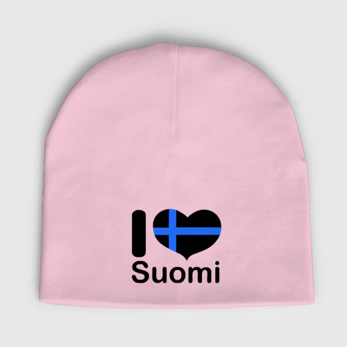 Мужская шапка демисезонная Love Suomi, цвет светло-розовый
