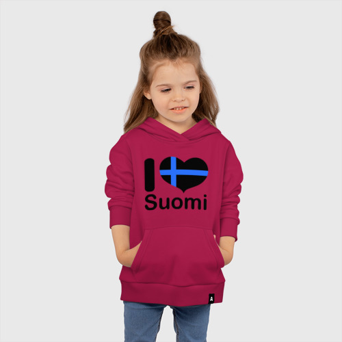 Детская толстовка хлопок Love Suomi, цвет маджента - фото 4