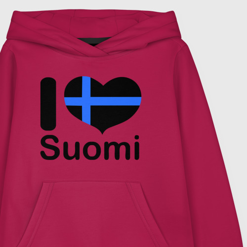 Детская толстовка хлопок Love Suomi, цвет маджента - фото 3