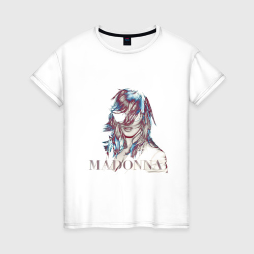 Женская футболка хлопок Madonna, цвет белый