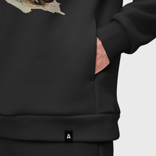 Мужской костюм oversize хлопок MOTO X, цвет черный - фото 6