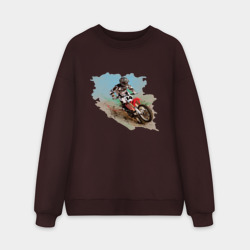 Мужской свитшот oversize без начеса хлопок MOTO X