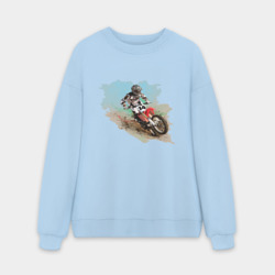 Мужской свитшот oversize без начеса хлопок MOTO X