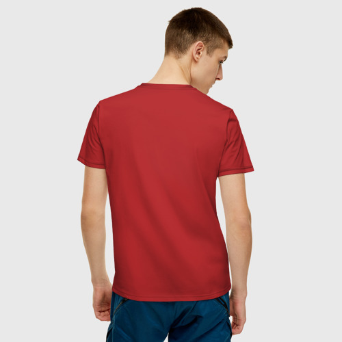 Мужская футболка хлопок На байке классно, цвет красный - фото 4