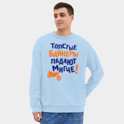 Мужской свитшот oversize без начеса хлопок Падают мягче - фото 2