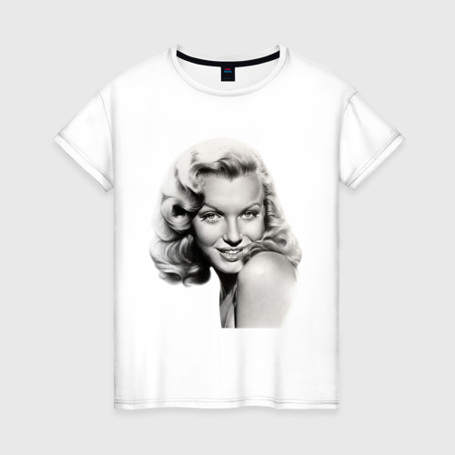 Женская футболка хлопок Мэрилин Монро фото, цвет белый