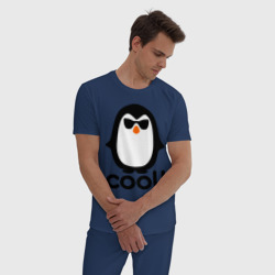 Мужская пижама хлопок Стильный клевый крутой пингвин - фото 2