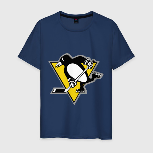 Мужская футболка хлопок Pittsburgh Penguins 10, цвет темно-синий