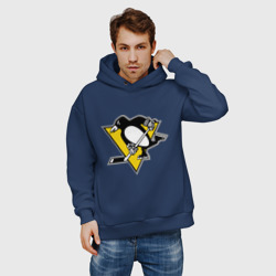 Мужское худи Oversize хлопок Pittsburgh Penguins 10 - фото 2