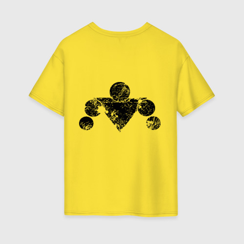 Женская футболка хлопок Oversize Ghetto, цвет желтый - фото 2