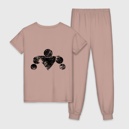 Женская пижама хлопок Ghetto, цвет пыльно-розовый - фото 2