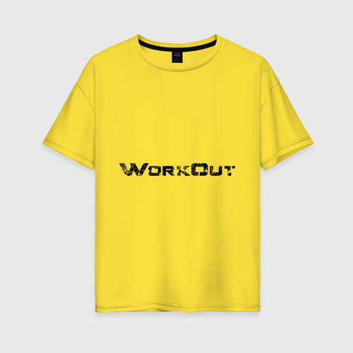 Женская футболка хлопок Oversize Ghetto, цвет желтый