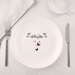 Набор: тарелка + кружка Девственница и бабочки - фото 2