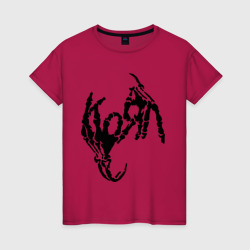 Женская футболка хлопок Korn bones