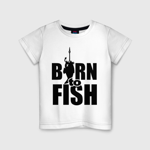 Детская Футболка Born to fish (хлопок)