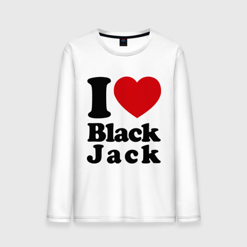 Мужской лонгслив хлопок I love black jack
