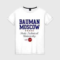 Женская футболка хлопок МГТУ