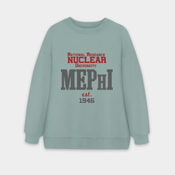 Женский свитшот oversize без начеса хлопок Мифи