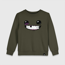 Детский свитшот хлопок Super Meat Boy: Face