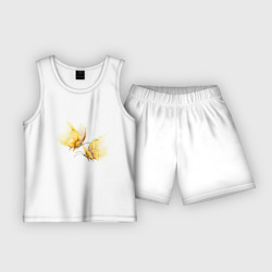 Детская пижама с шортами хлопок Золотые бабочки