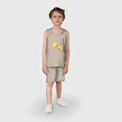 Детская пижама с шортами хлопок Золотые бабочки - фото 2