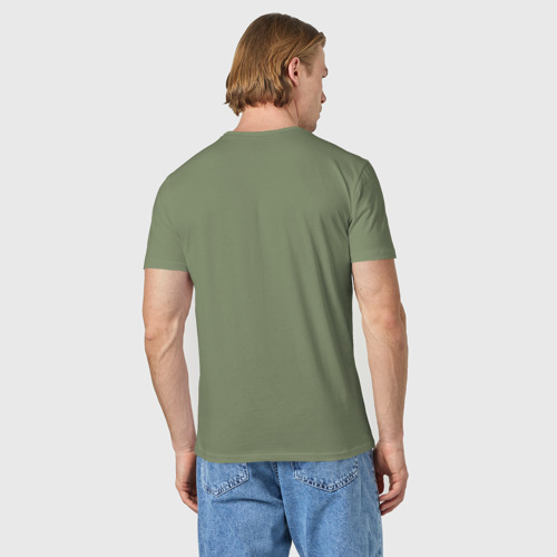 Мужская футболка хлопок РГУ Нефти и Газа, цвет авокадо - фото 4