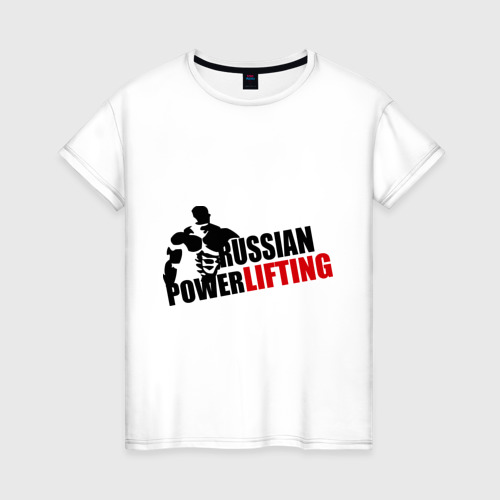 Женская Футболка Russian powerlifting (хлопок)