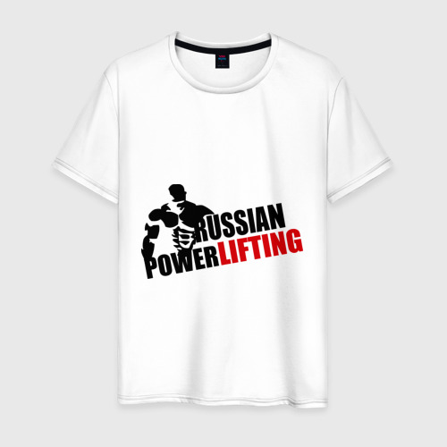 Мужская Футболка Russian powerlifting (хлопок)