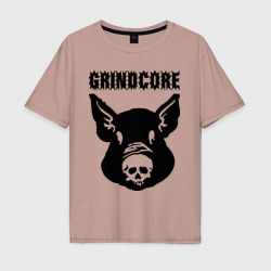 Мужская футболка хлопок Oversize Grindcore pig