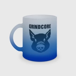 Кружка матовая стеклянная Grindcore pig