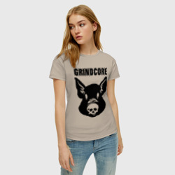 Женская футболка хлопок Grindcore pig - фото 2