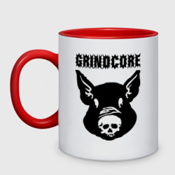 Кружка двухцветная Grindcore pig