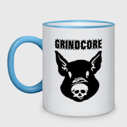 Кружка двухцветная Grindcore pig