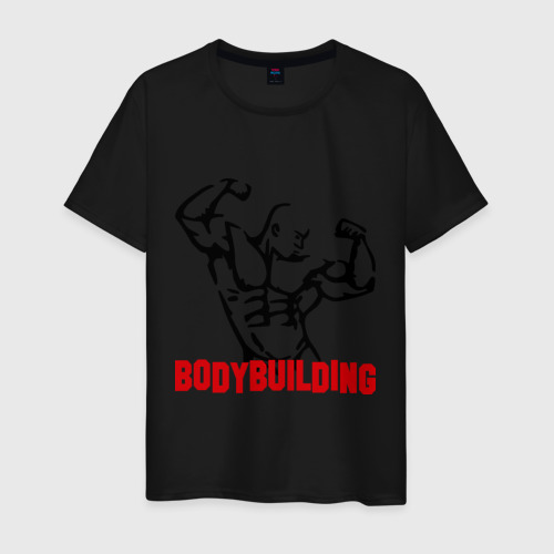 Мужская футболка хлопок бодибилдинг(bodybuilding), цвет черный