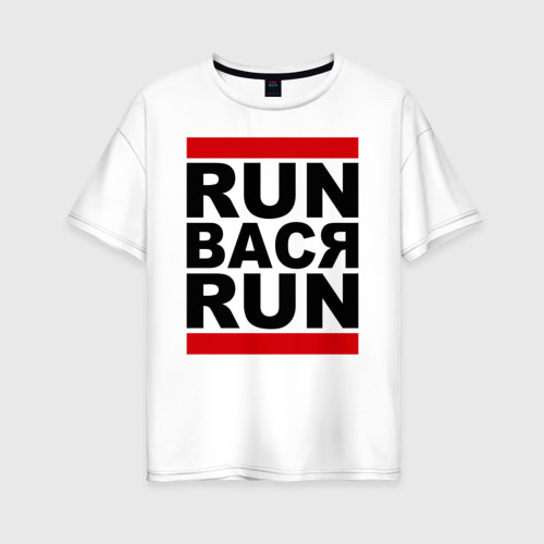 Женская футболка хлопок Oversize Run Вася Run Фото 01 Женская футболка хлопок Oversize Run Вася Run Фото 01