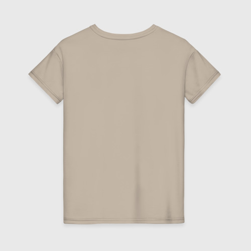 Женская футболка хлопок Мистер счастье, цвет миндальный - фото 2