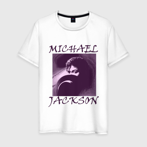 Мужская футболка хлопок Michael Jackson с шляпой
