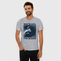 Мужская футболка хлопок Slim Michael Jackson с шляпой 2 - фото 2